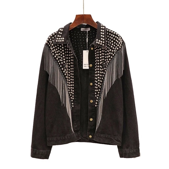 Stud Denim Jacket - Picture 1 of 4